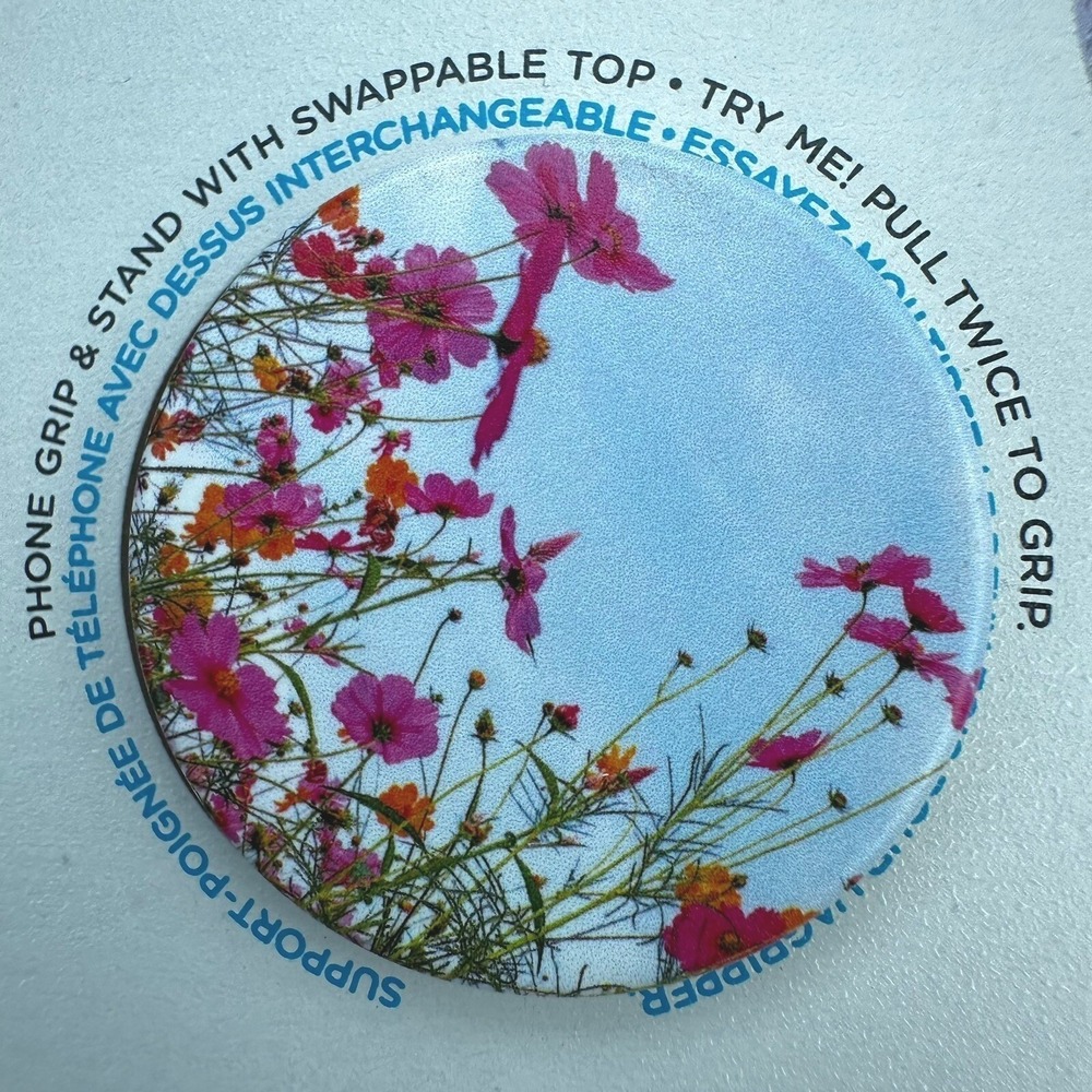 Popsocket Fuschia Bloom Flower Swap Top Holder PopGrip Phone Grip iPhone Samsung